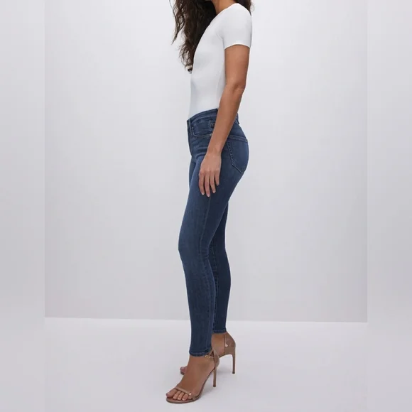 Good American Good Legs Skinny Jeans Size 8/29 Cotton Stretchy Blue - Picture 3 of 16
